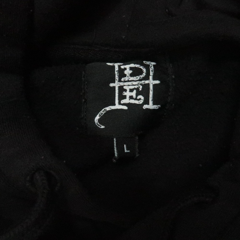 Ed Hardy Hoodie Mens Large Black Eagle Skull Graphic Pullover Hooded Pockets - Picture 3 of 12